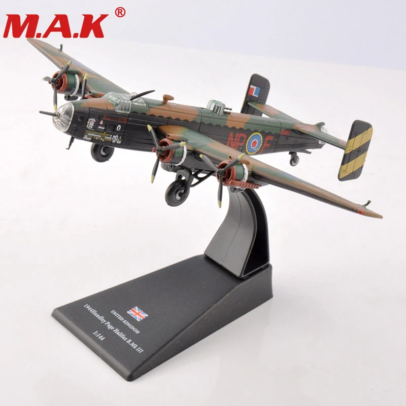 

1:144 scale WWII royal air force bomber UK 1944 handley Page Halifax B.Mk III fighter Army airplane air craft toy Alloy model