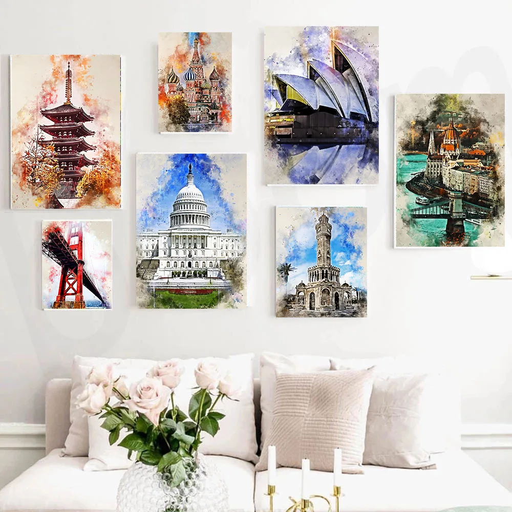 Картина по номеру город известный пейзаж рисование на холсте ручная роспись