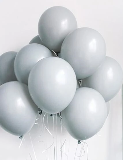gray 10 шт. 5/10/12-дюймовый чернильный синий воздушных шаров из латекса, темно-синего цвета гелиевый воздушный шар на день рождения Свадебные украшения вечерние шар Globos - Цвет: gray