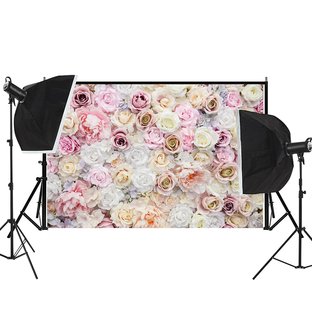 

150*225cm Flowers Wall Photography Background Party Wedding Christmas Decor Baby Photo Backdrop Studio Supplies Props