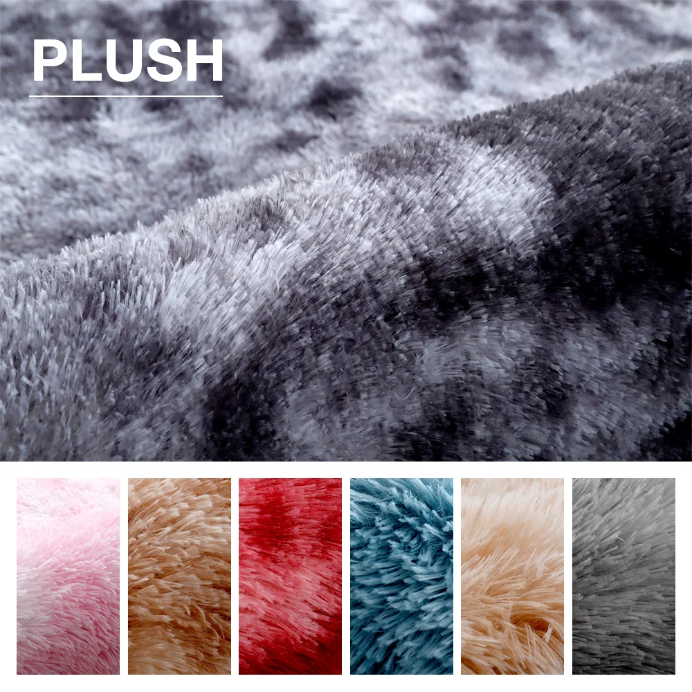 

Soft Carpet for Living Room Plush Rug Fluffy Thick Carpets Bedroom Decor Area Long Rugs Anti-slip Floor Mat Gray Kids Room Mat