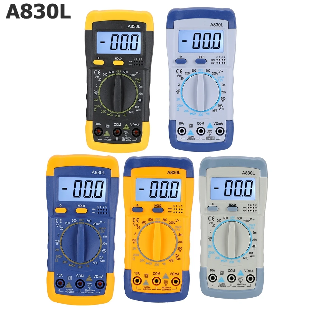 Цифровой мультиметр A830L тестер с ЖК дисплеем и функцией зуммера для измерения
