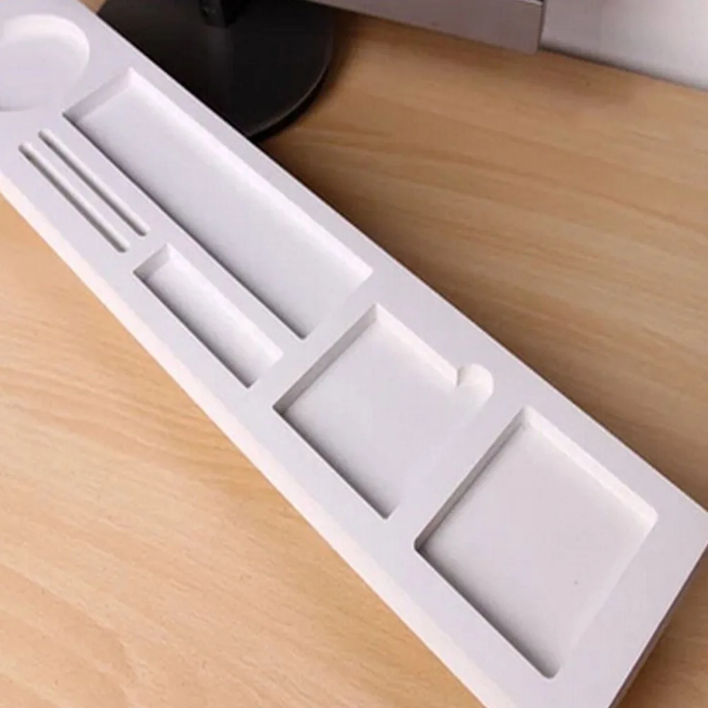 Настольная полка для хранения офисных ручек с клавиатурой телефона настольный