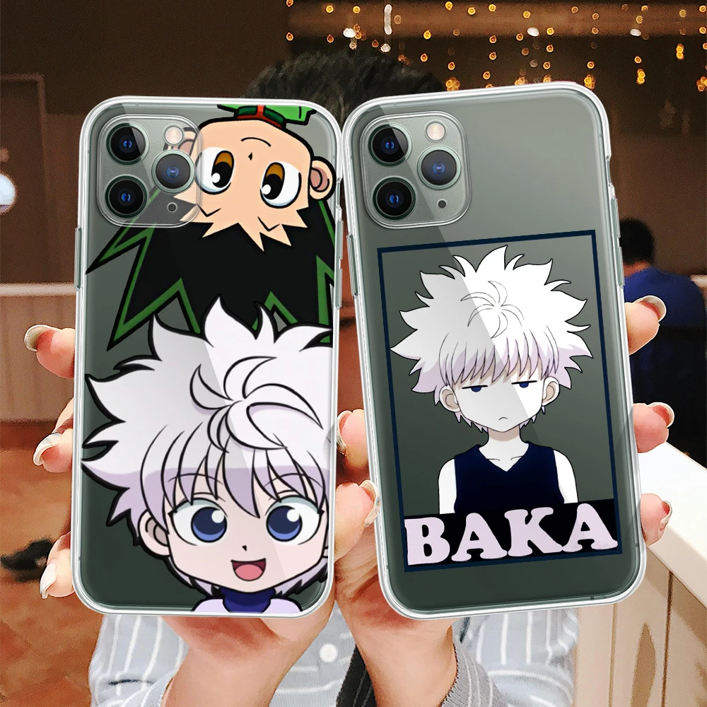 YIKS милый прозрачный чехол для телефона Hunter X Для iPhone 12 11 Pro XR XS MAX SE20 7 8 6Plus HXH мягкий