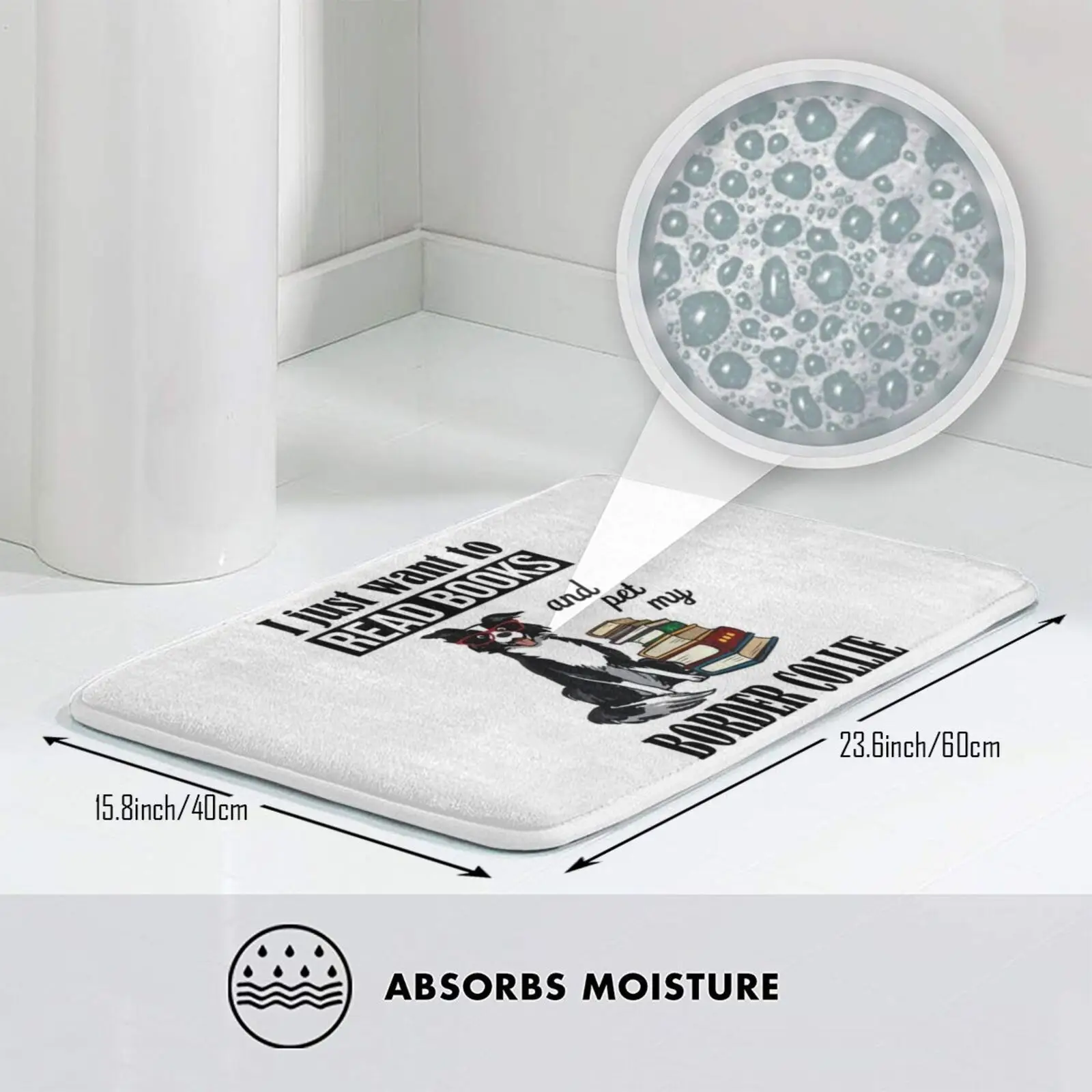 Border Collie Коврик для пола противоскользящий коврик для ковра Ковры для пола Спальня Мама Папа.