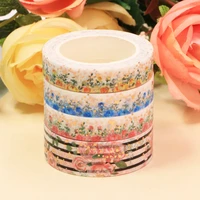 1 roll red blue yellow rose holiday theme sea sky sailboat meteor decorative washi tape scrapbooking masking tape office supply