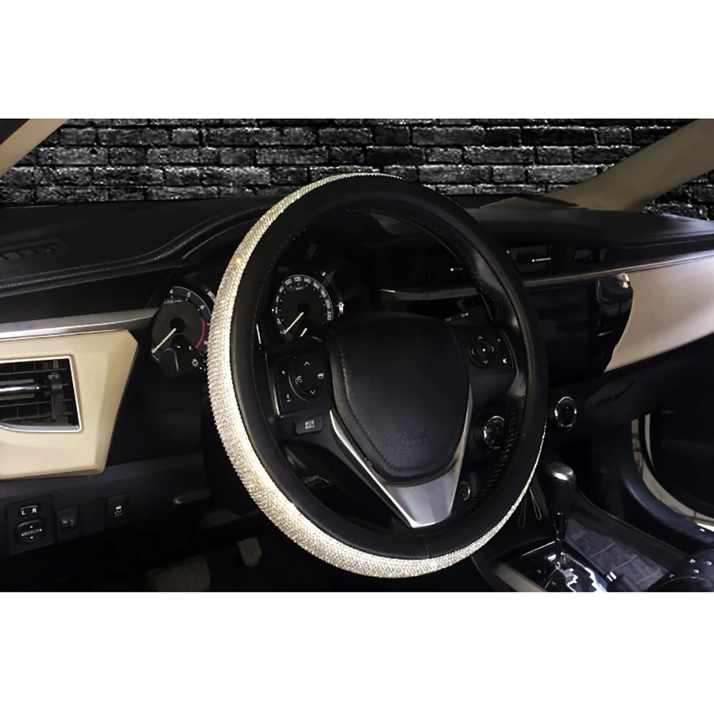 2019 шикарные бриллиантовые стразы Кристальный чехол рулевого колеса автомобиля