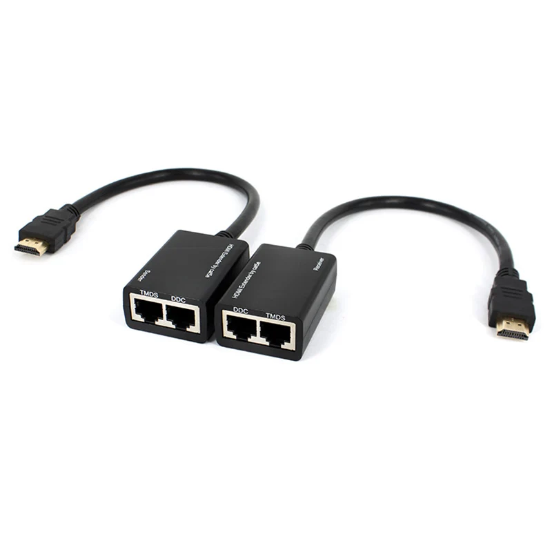 Более RJ45 CAT5e CAT6 UTP LAN Ethernet HDMI совместимый удлинитель Ретранслятор 1080P FHD 3D футов (30 м)
