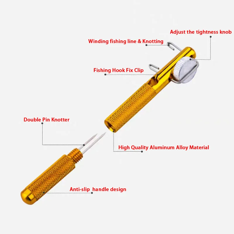 Алюминий сплав лески узел-привязка инструмента с перекрестной шнуровкой крюк