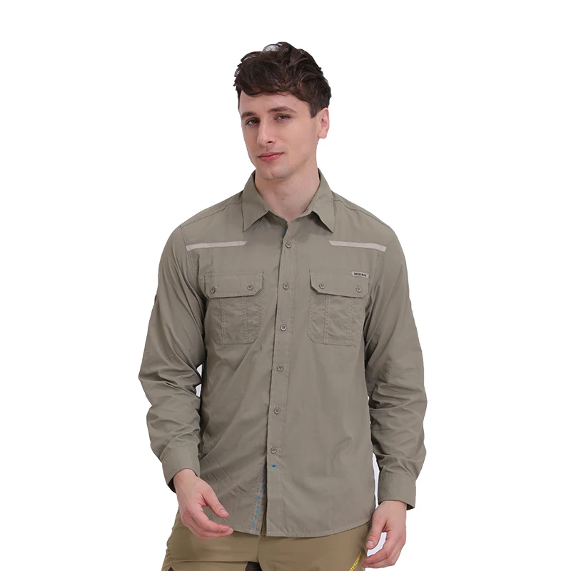 Многофункциональная Мужская походная рубашка ROYALWAY с длинными рукавами для