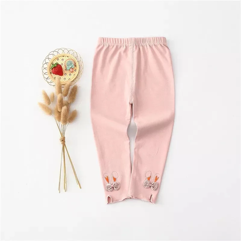 3 вида цветов новые модные штаны для девочек милые леггинсы с заячьими ушками