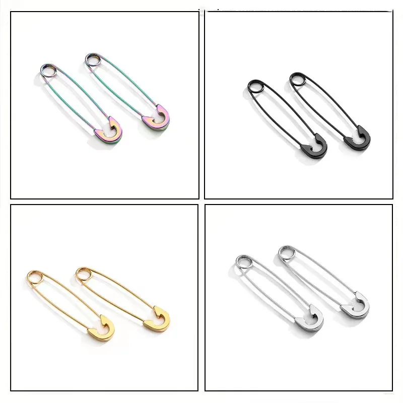 

HMES Pin Punk Hip-Hop Rock Tide Dumbbell Stud Earrings Male And Female Models Stainless Steel Earrings Gift