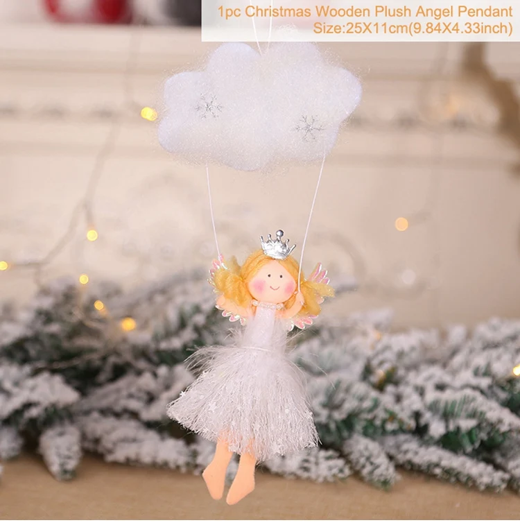 Ornament 24 HUIRAN, Рождественская Кукла-ангел, подвеска, елочные украшения для дома,, натальные рождественские украшения, подарок для детей, год - Цвет: Ornament 24