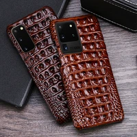 leather phone case for samsung s20 ultra s10 s10e s9 s8 s7 note 8 9 10 plus a20 a30 a50 a70 a51 a71 a7 a8 crocodile back texture