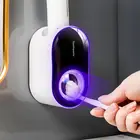 Набор аксессуаров для ванной комнаты, Автоматический Диспенсер зубной пасты, настенный держатель для хранения зубной пасты, пылезащитный