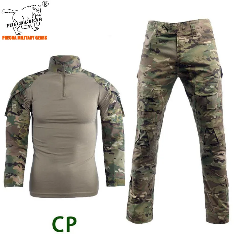 Мужская тактическая Униформа комплекты одежды в стиле милитари армейский боевой