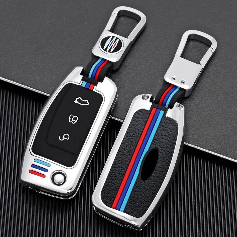 

Zinc Alloy + Silicone Car Folding Key Case for Ford Fiesta Focus 2 Ecosport Kuga Escape Falcon B-Max C-Max Eco Sport Galaxy