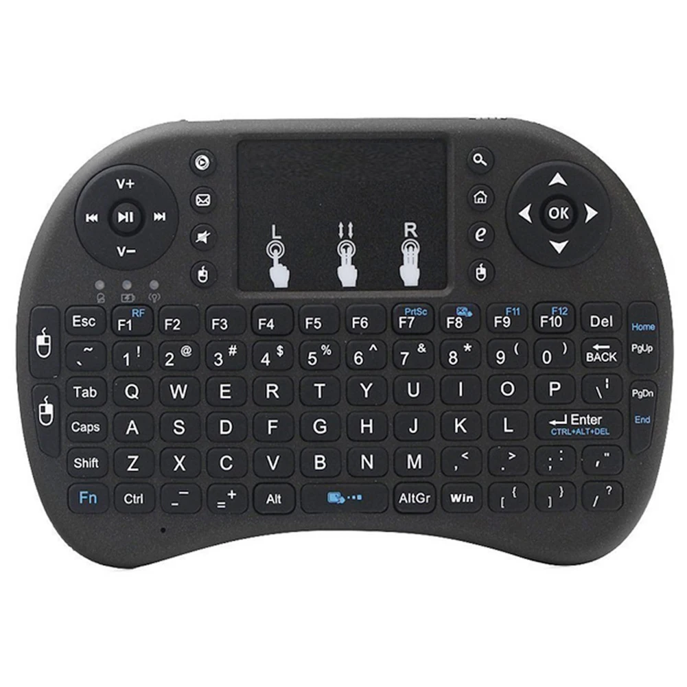 2.4Ghz Wireless Keyboard 7 color backlit i8 Mini Russian English colour Air Mouse with Touchpad Remote Control Android TV Box | Компьютеры