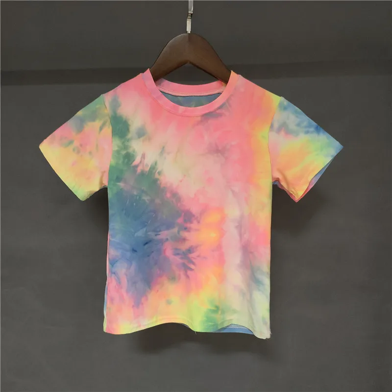 Детская футболка для девочек Милая с граффити и коротким рукавом принтом в виде