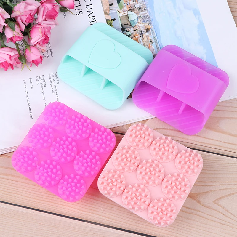 Массажер для головы мягкий силиконовый массажер расческа уход за кожей очистка