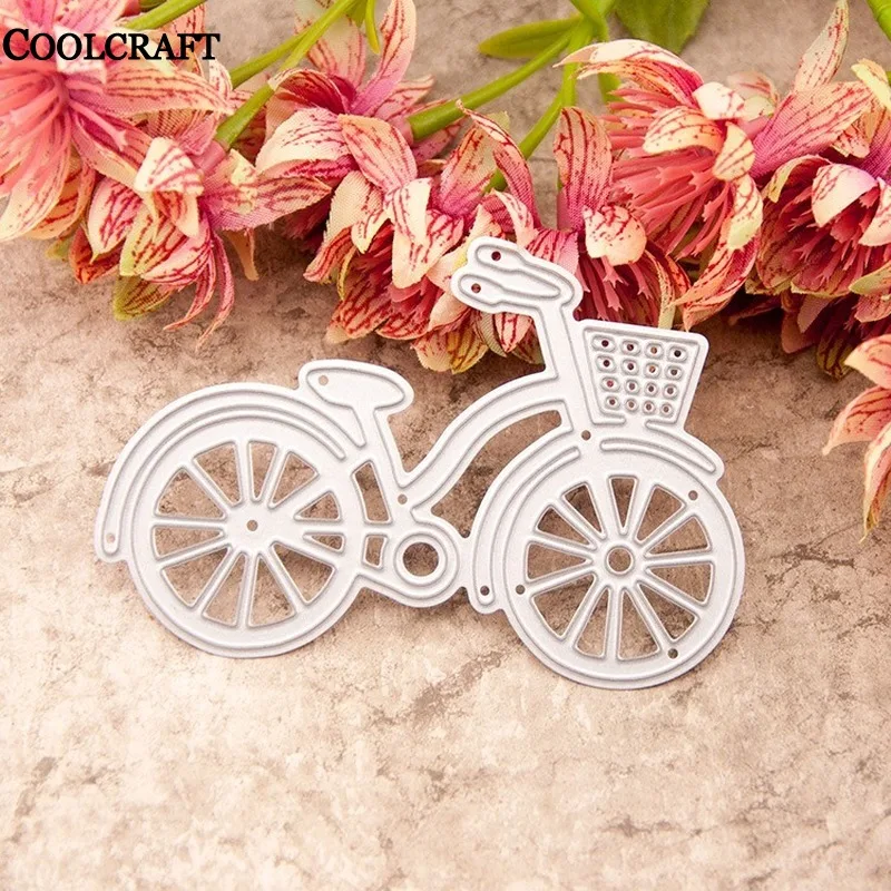 Велосипед Диск DIY коллаж скрапбукинга карты дома трафареты с тиснением Дырокол