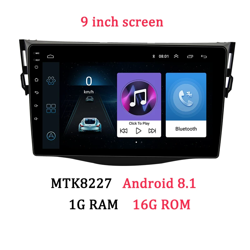 8227 1G 16G 9inch AUTOTOP 2 Din Android RAV4 автомобильный DVD мультимедиа RAV 4 Android 8,1 автомобильный dvd-плеер для Toyota RAV4 2007-2011 gps Радио Навигация - Цвет: 8227 1G 16G 9inch