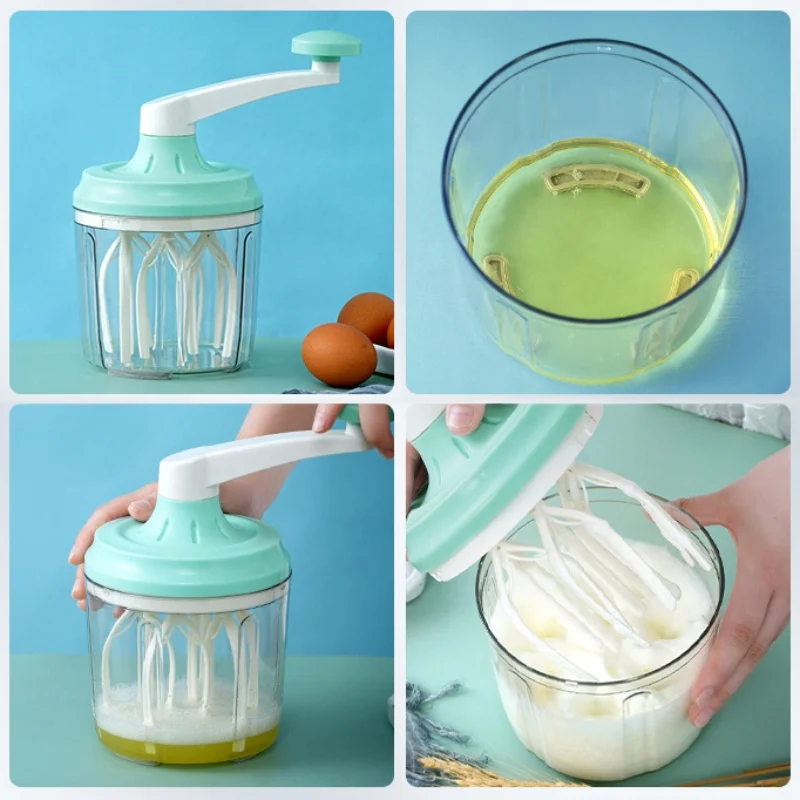 

Hand-cranked Manual Egg Beater Cream Stiring Whisk Foam Maker Milk Frother Mixer Practical Kitchen Tool fouet cuisine