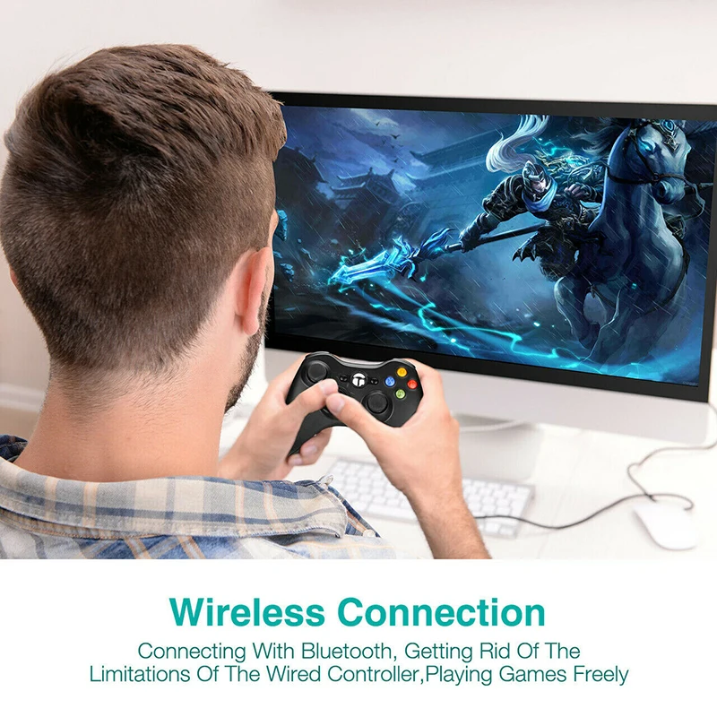 USB Игровой контроллер с проводом Vibrating Gamepad Джойстик для ПК Windows 7 / 8 10 Xbox Джойпад с on.