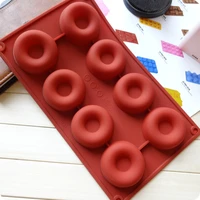 8 cavity silicone donut baking tray non stick mold making tool baking non stick and heat resistant reusable baking tools