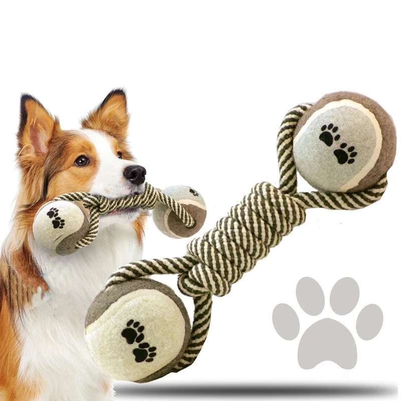

Pet Toys Cotton Rope Ball Cat Dog Knots Chew Toys Knot Puppy for Pets Supplies Pet Dog Cat Durable Bone Rope