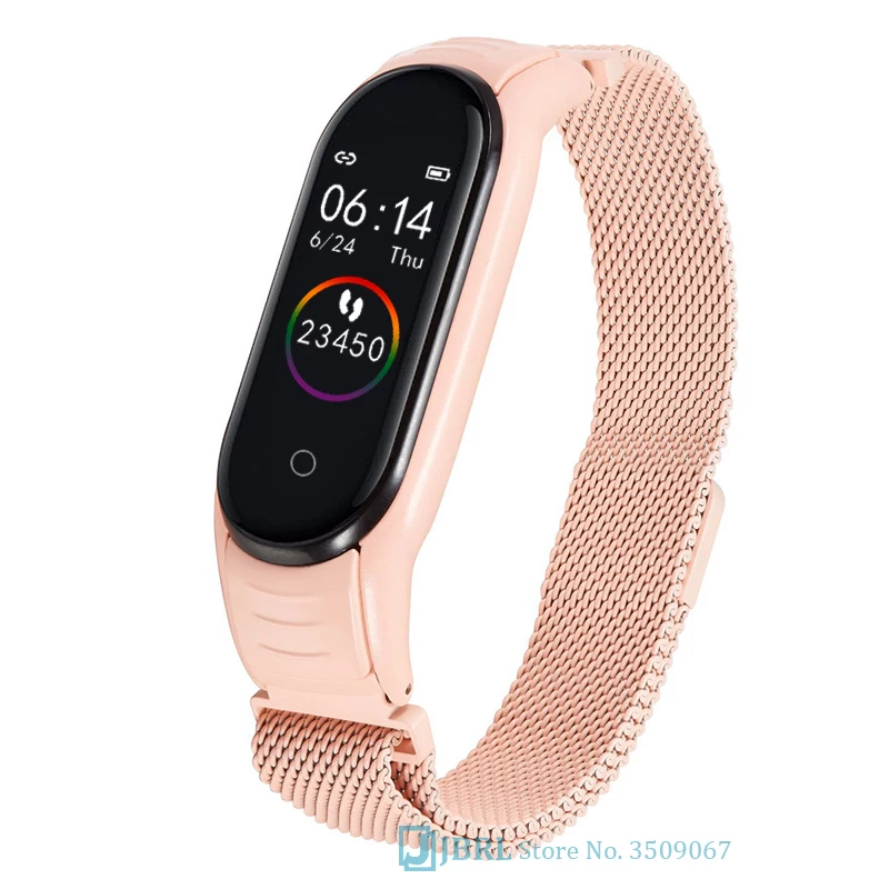 Женский bluetooth Смарт браслет с сердечным ритмом мужские часы женские android для