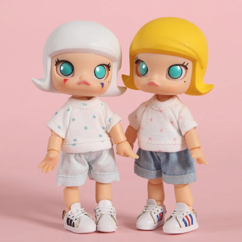 Кукла Ob11 разноцветная одежда ob11 свитер с коротким рукавом футболка 1/12 bjd круглая