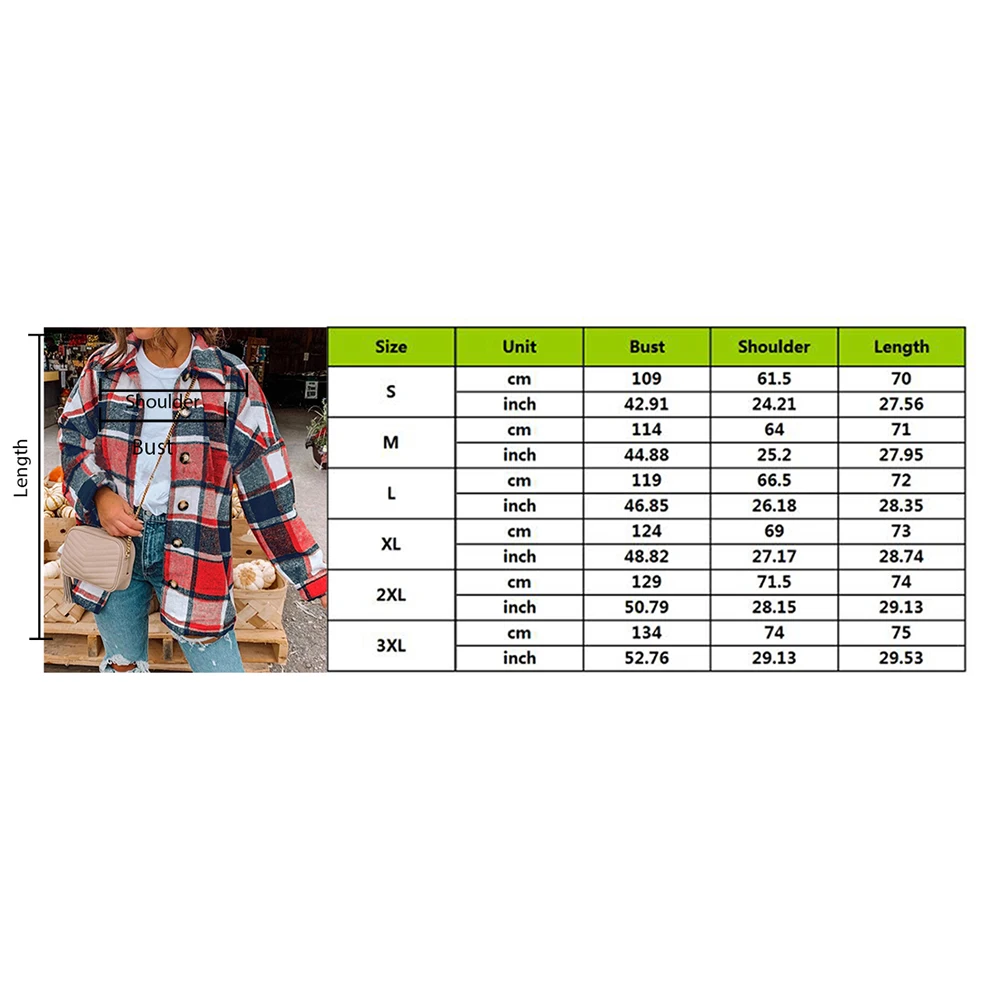 

Spring Women's Large Size Fashion Plaid Lapel Button Casual Long-sleeved Loose Coat Coat Multicolor Optional Women Veste New