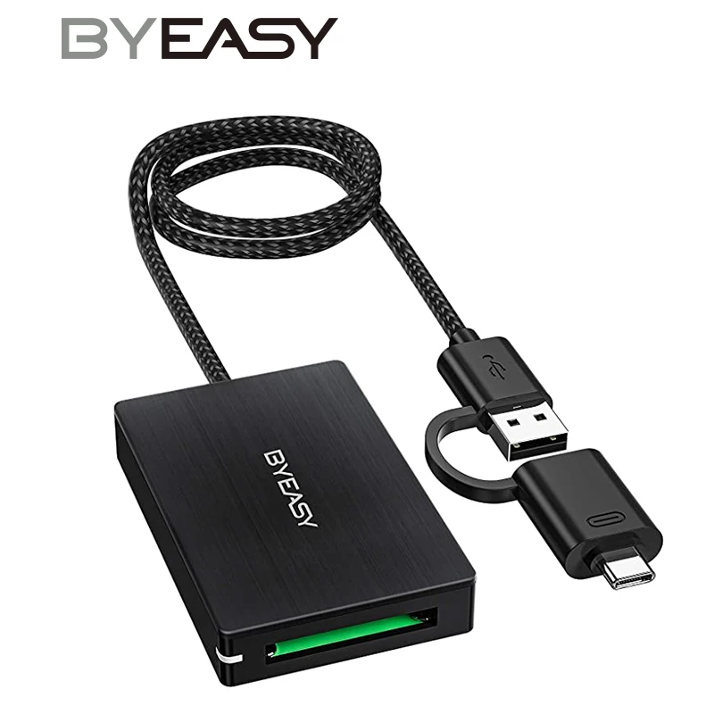 

BYEASY USB 3.0 Type-c USB XQD Memory Card Reader Data Transfer Reading For Sony XQD M/G Series Camera Memory Card For Windows