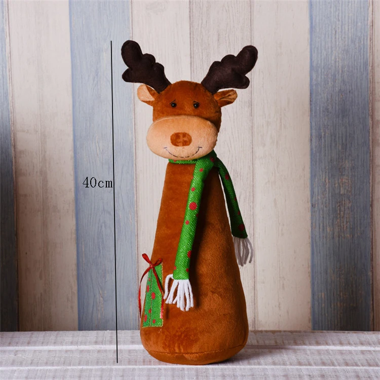 elk 259 Рождественские украшения для дома, выдвижная стоящая 38-55 см, снеговик, куклы, подарок на год, день рождения, плюшевая игрушка, Рождественский Декор, украшения - Цвет: elk 259