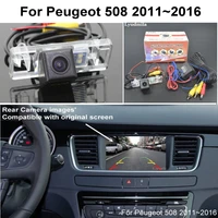 for peugeot 508 20112016 rca original screen compatible adapter car rear view camera back up reverse camera ccd night vision