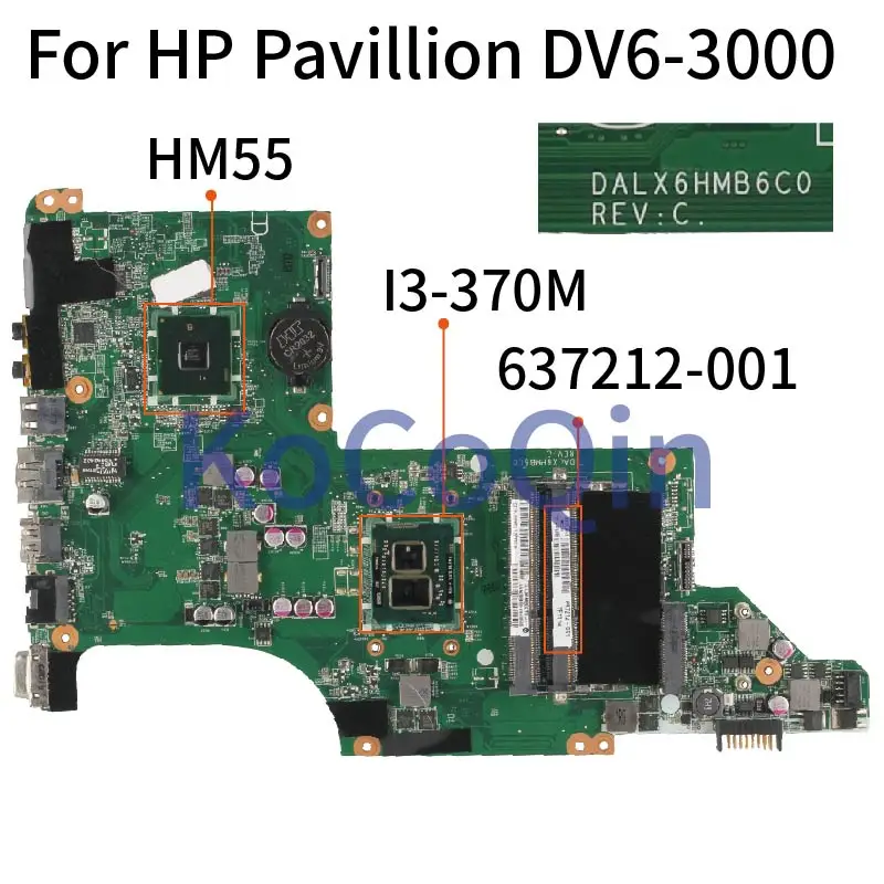 637212 001 501 для HP павильон DV6 3000 Материнская плата ноутбука DALX6HMB6C0 аккумулятор