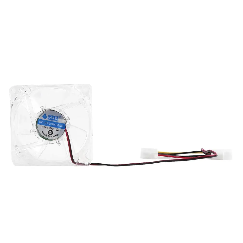 

Кулер для компьютера, бесшумный 4 светодиодный, 80 мм, 8025 дюйма, 8 см