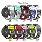 22 мм силиконовый спортивный ремешок для смарт-часов Samsung Galaxy Watch 46mm SM-R800 замена 20 мм Amazfit BIP ремень для Galxy Watch 42 мм браслет