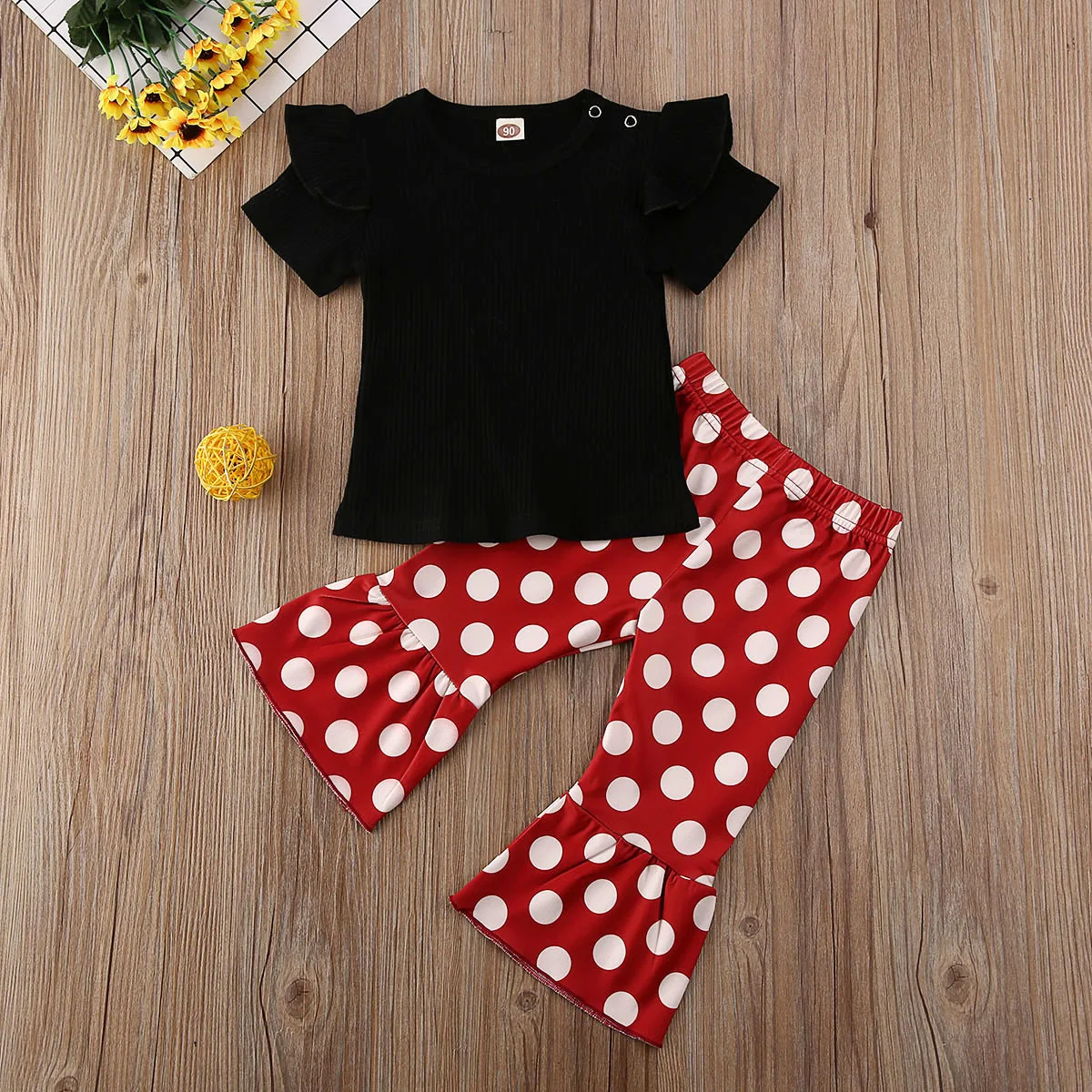 Одежда для маленьких девочек Pudcoco Однотонная футболка с коротким рукавом топы