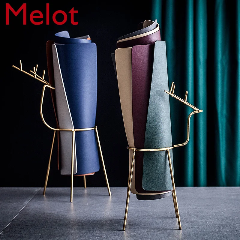 

Nordic Meal Mat Heat Insulation Mat Household Anti Scalding Heat Resistant Bowl Mat Table Mat Leather Luxury Storage Rack