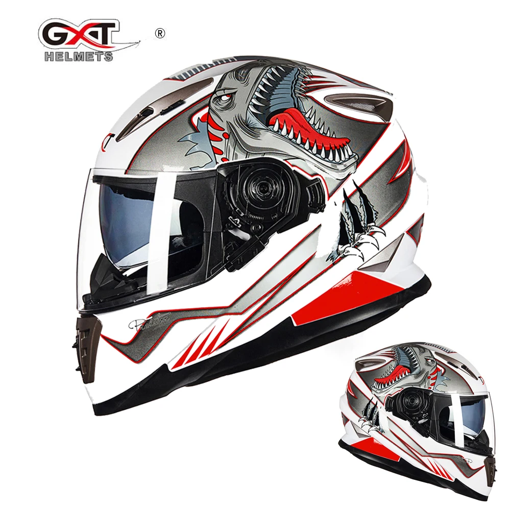 

Мотоциклетный шлем с двойным козырьком, на все лицо, 2021 GXT