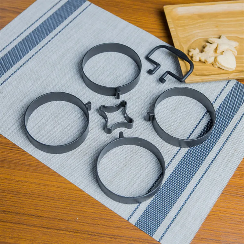

4 Piece Fried Egg Shaper Pancake Mould Mold Nonstick Kitchen Cooking Tools Egg Rings Set L702