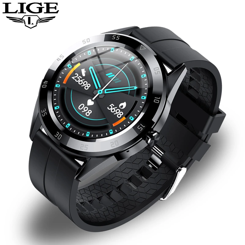 Смарт часы LIGE для мужчин и женщин водонепроницаемые спортивные с Bluetooth фитнес