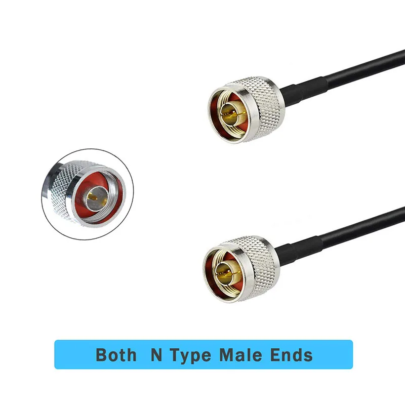 50-7 RF coaxial cable RG8U N male plug to male extension cord adapter cable KSR Lmr400 military quality 15 Meters