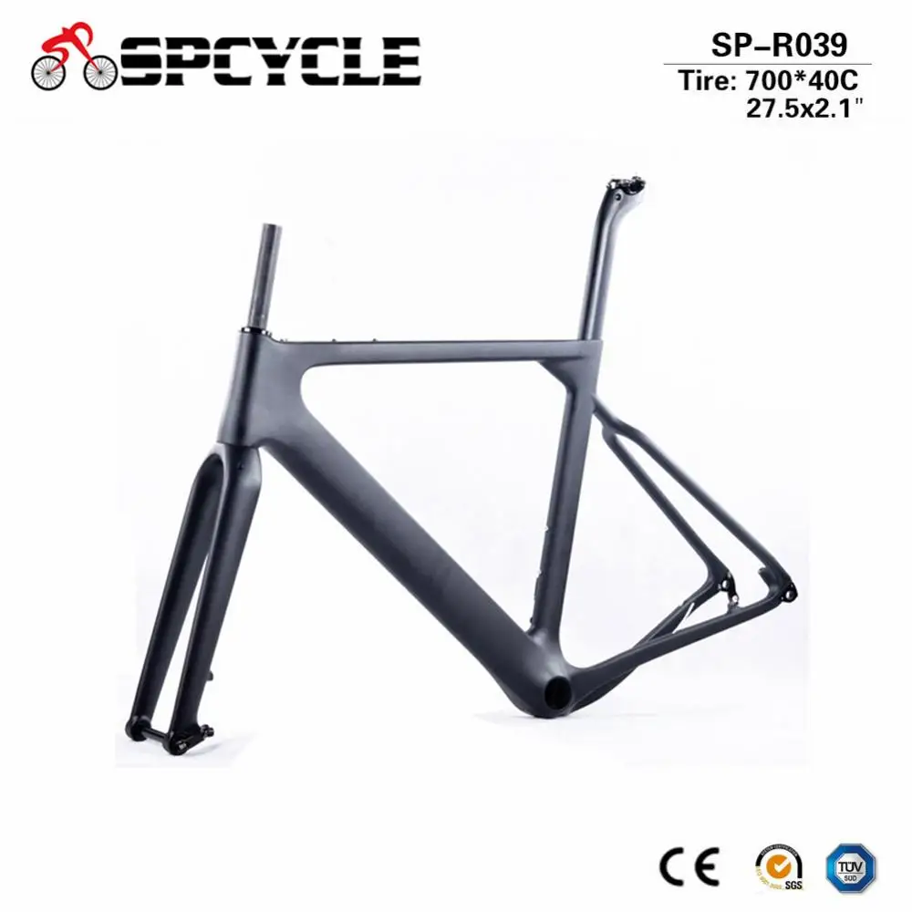 Spcycle карбоновая гравия рамка пост крепление дисковый тормоз Велокросс рама