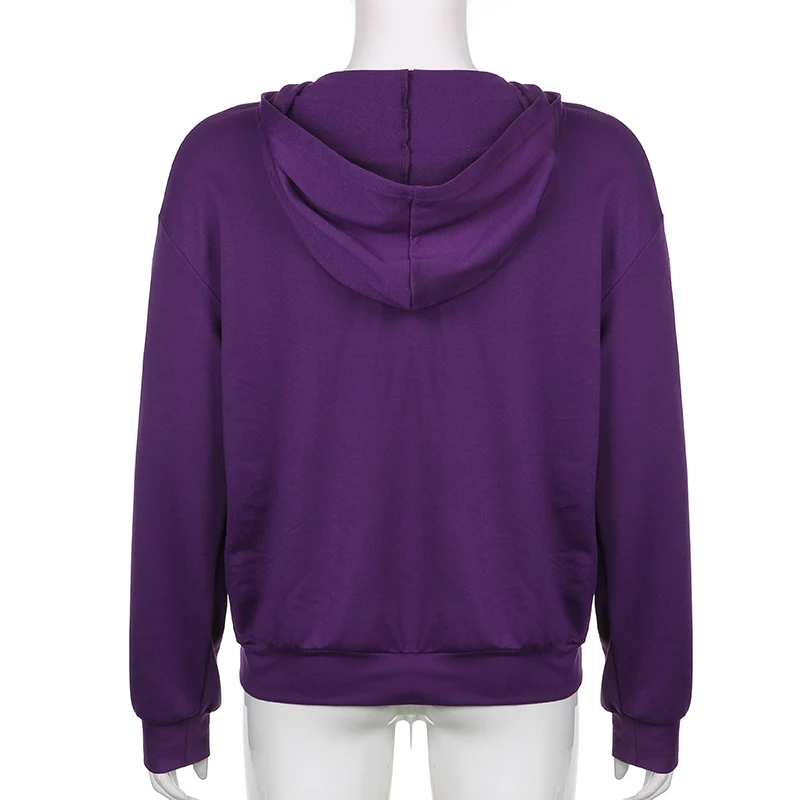 Толстовка Женская в стиле Харадзюку на молнии с принтом скелета - купить по