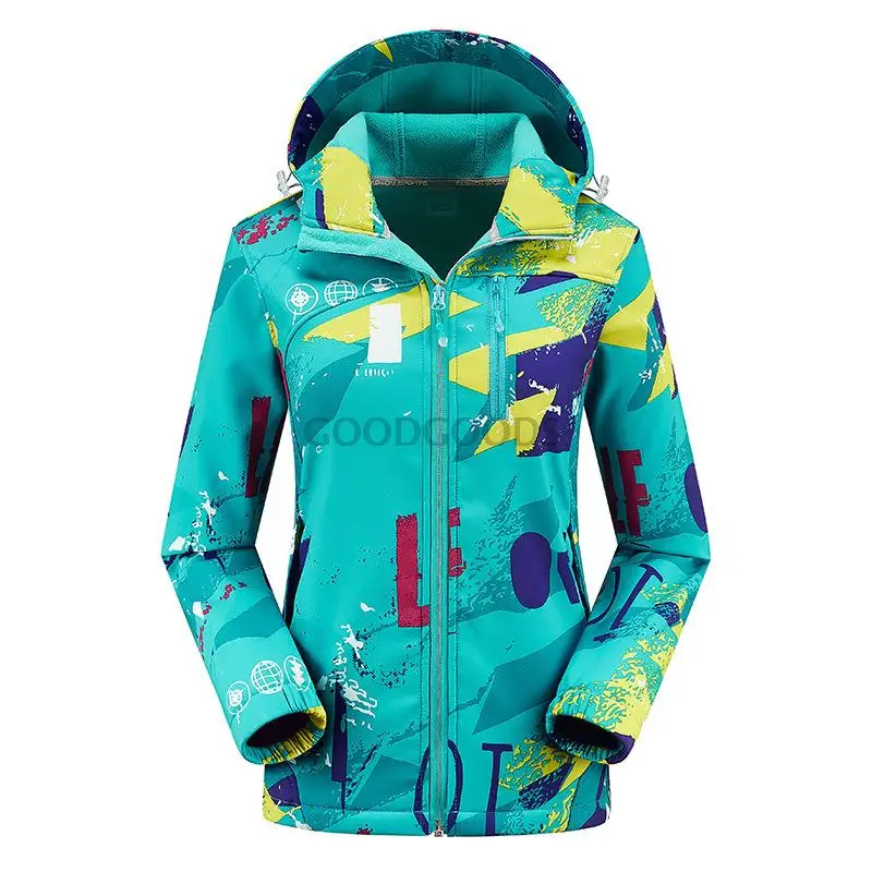 

Hooded Winter Jacket Men Women Warm Softshell Windbreaker Breathable Fleece Jacket Travel Mountain Biking Camping Hiking Coats