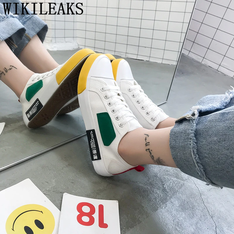 Модная парусиновая Обувь в Корейском стиле Стиль Женские ботинки &quotХарадзюку&quot