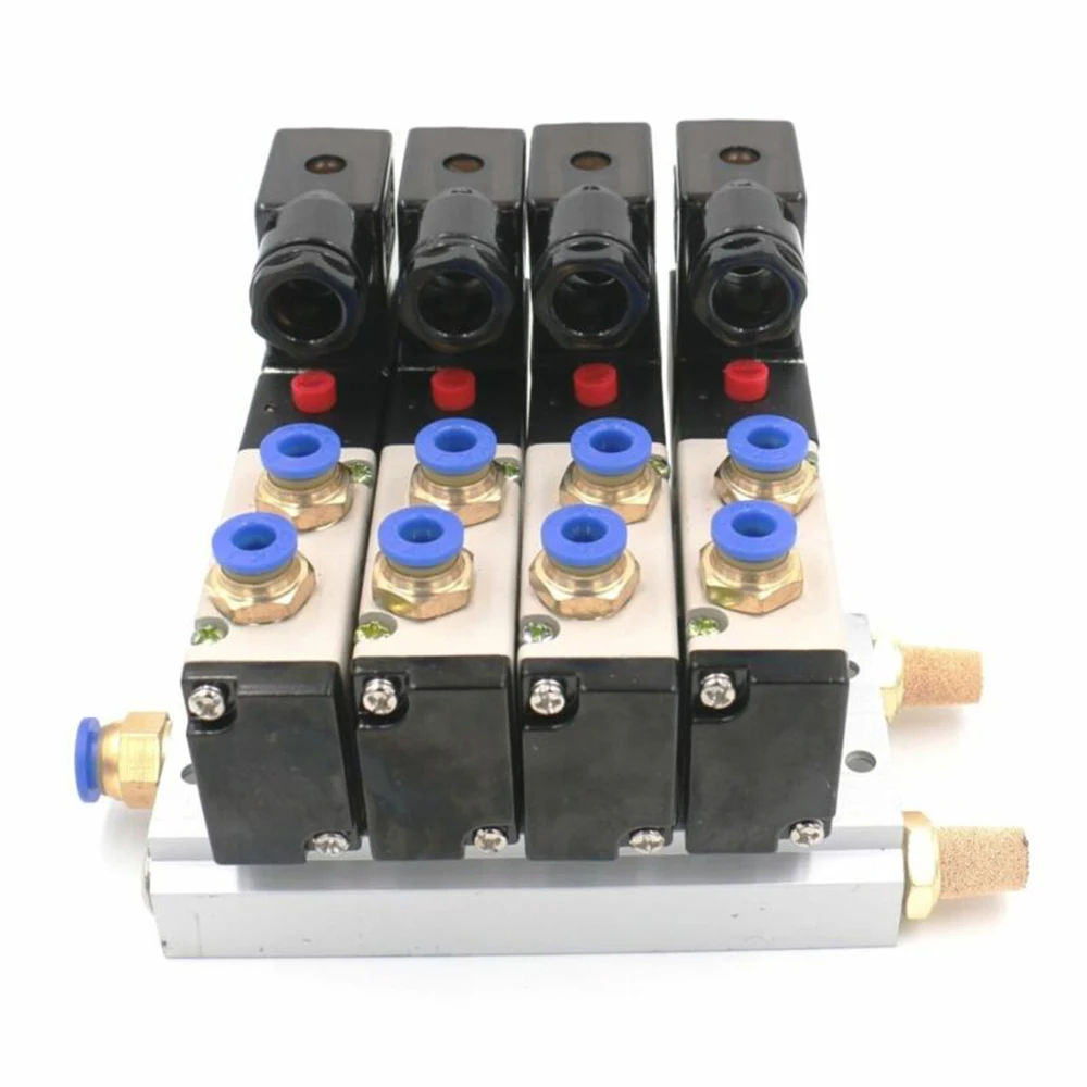 1x Воздушный Клапан Пневматический электромагнитный клапан 4V210 08 DC 24V 1/4 дюйма база